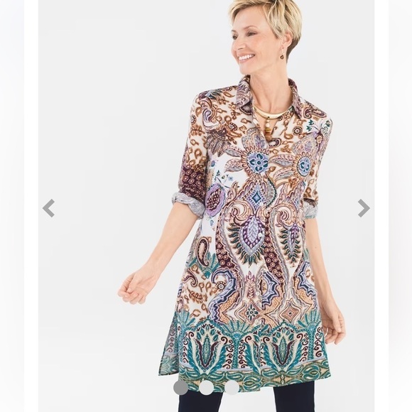 Chico's Tops - Chico's Multicolor Paisley Button Down Shirt